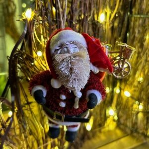 Pottery Barn Christmas Santa Ornament! NWT